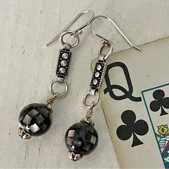 ARTISAN Earrings - “Queen of the Ball” Dangles - Picture 4 of 9